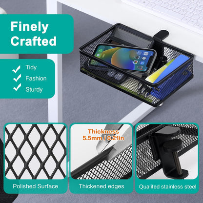Under Desk Drawer, Clamp on Desk Organizer Under Table Hanging Desk Storage