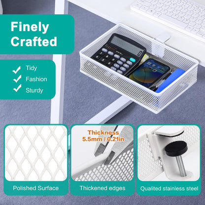 Under Desk Drawer, Clamp on Desk Organizer Under Table Hanging Desk Storage