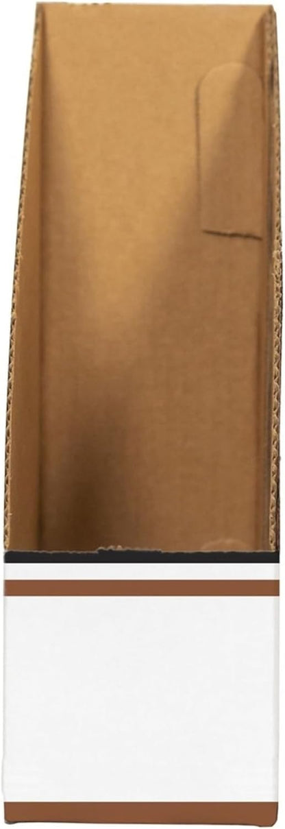 12-Pack Magazine File Holders, Oversized Letter, Wood Grain