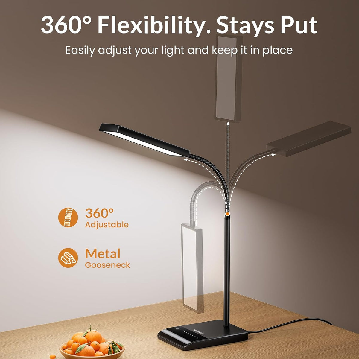 Desk Lamp, 800LM LED for Home Office, True Eye-Caring for Reading