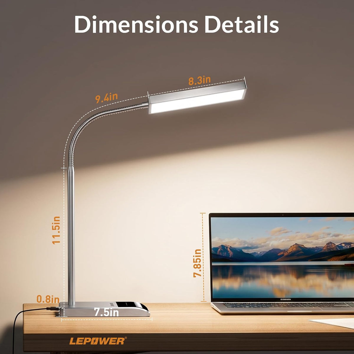 Desk Lamp, 800LM LED for Home Office, True Eye-Caring for Reading