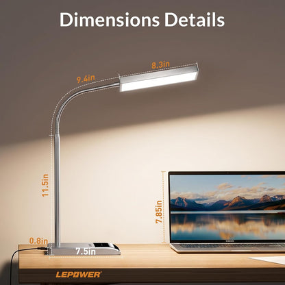Desk Lamp, 800LM LED for Home Office, True Eye-Caring for Reading
