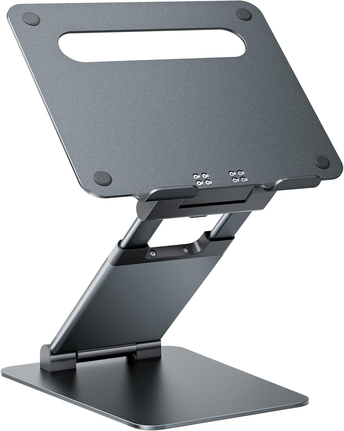 Pull-Out Height Adjustable Laptop Stand for Desk, 22 LB Support
