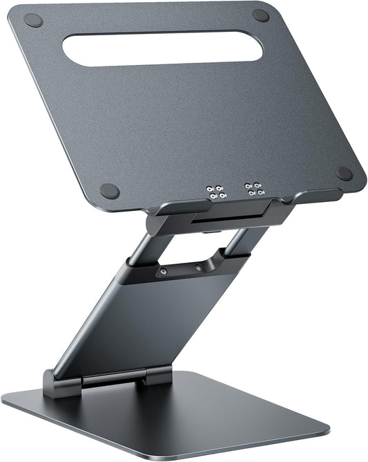 Pull-Out Height Adjustable Laptop Stand for Desk, 22 LB Support