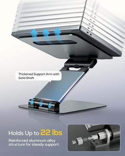 Pull-Out Height Adjustable Laptop Stand for Desk, 22 LB Support