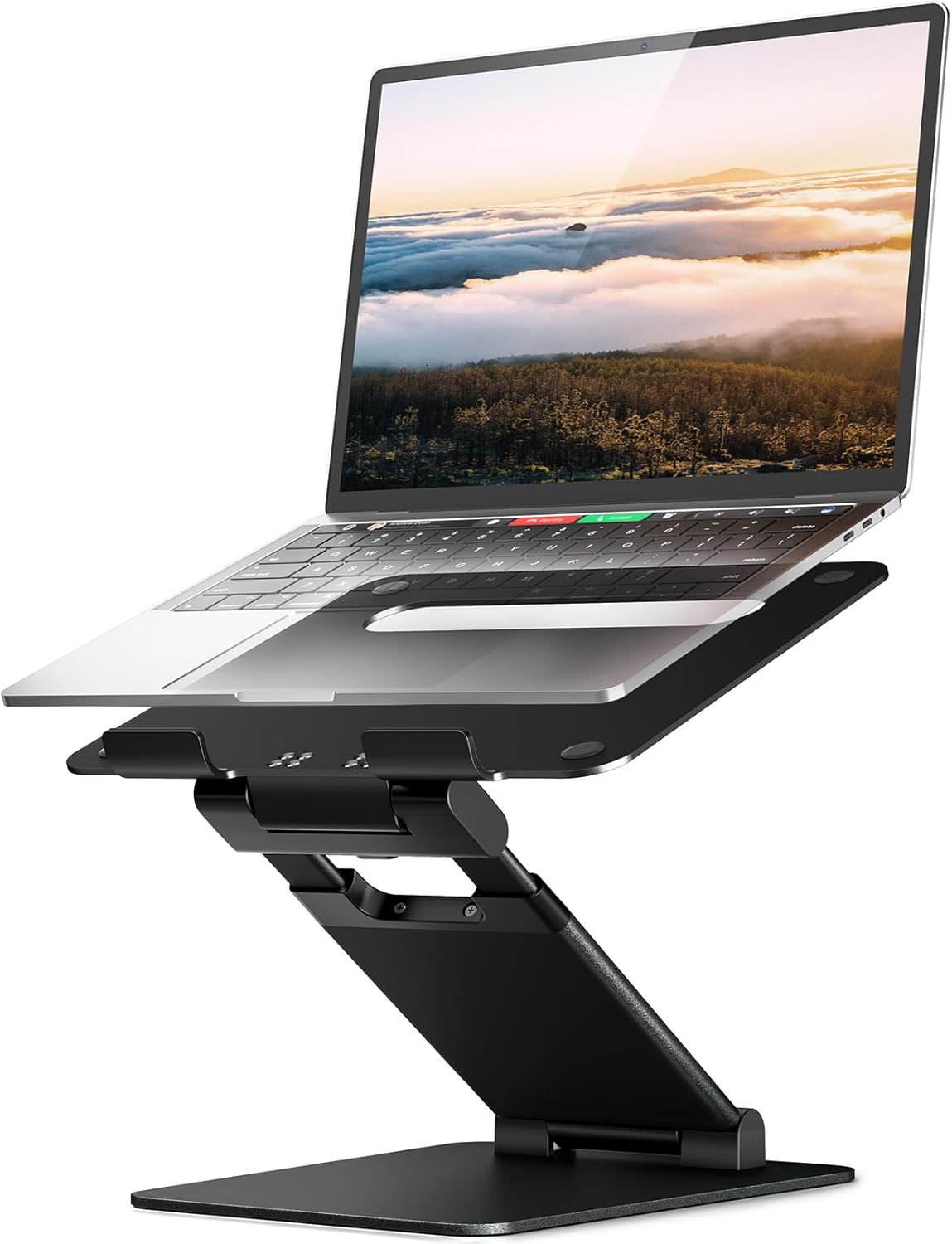 Pull-Out Height Adjustable Laptop Stand for Desk, 22 LB Support