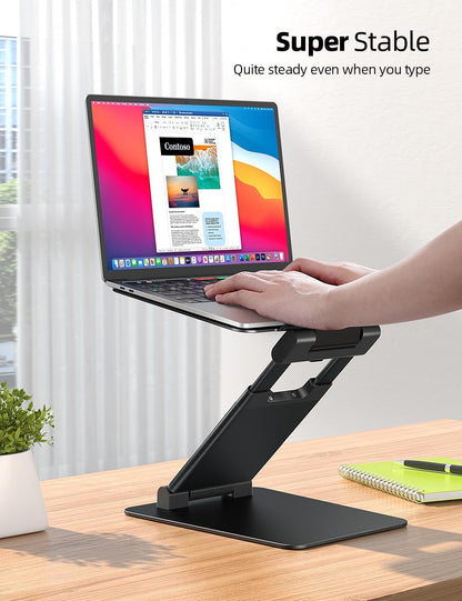 Pull-Out Height Adjustable Laptop Stand for Desk, 22 LB Support