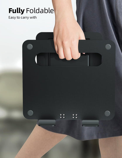 Pull-Out Height Adjustable Laptop Stand for Desk, 22 LB Support