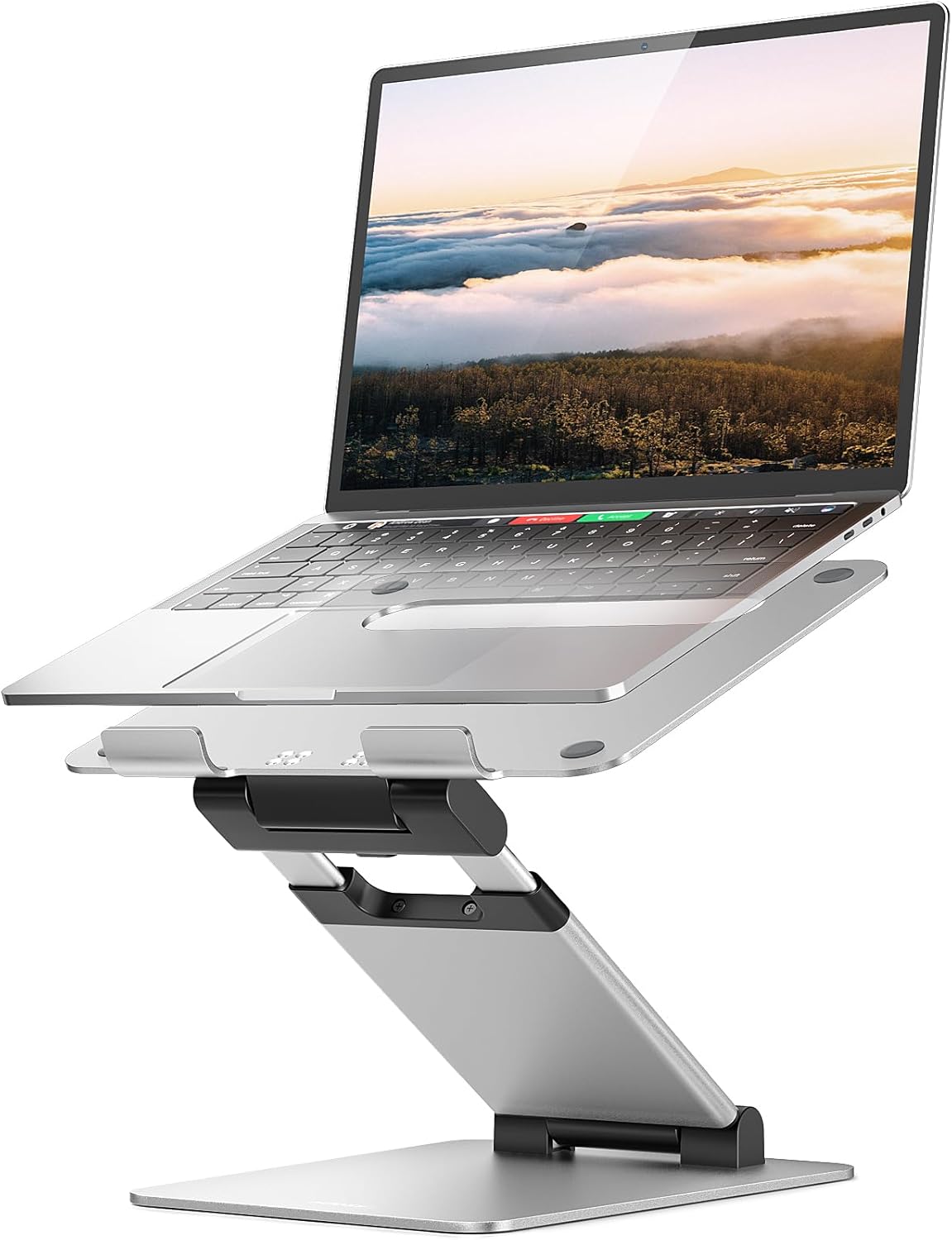 Pull-Out Height Adjustable Laptop Stand for Desk, 22 LB Support
