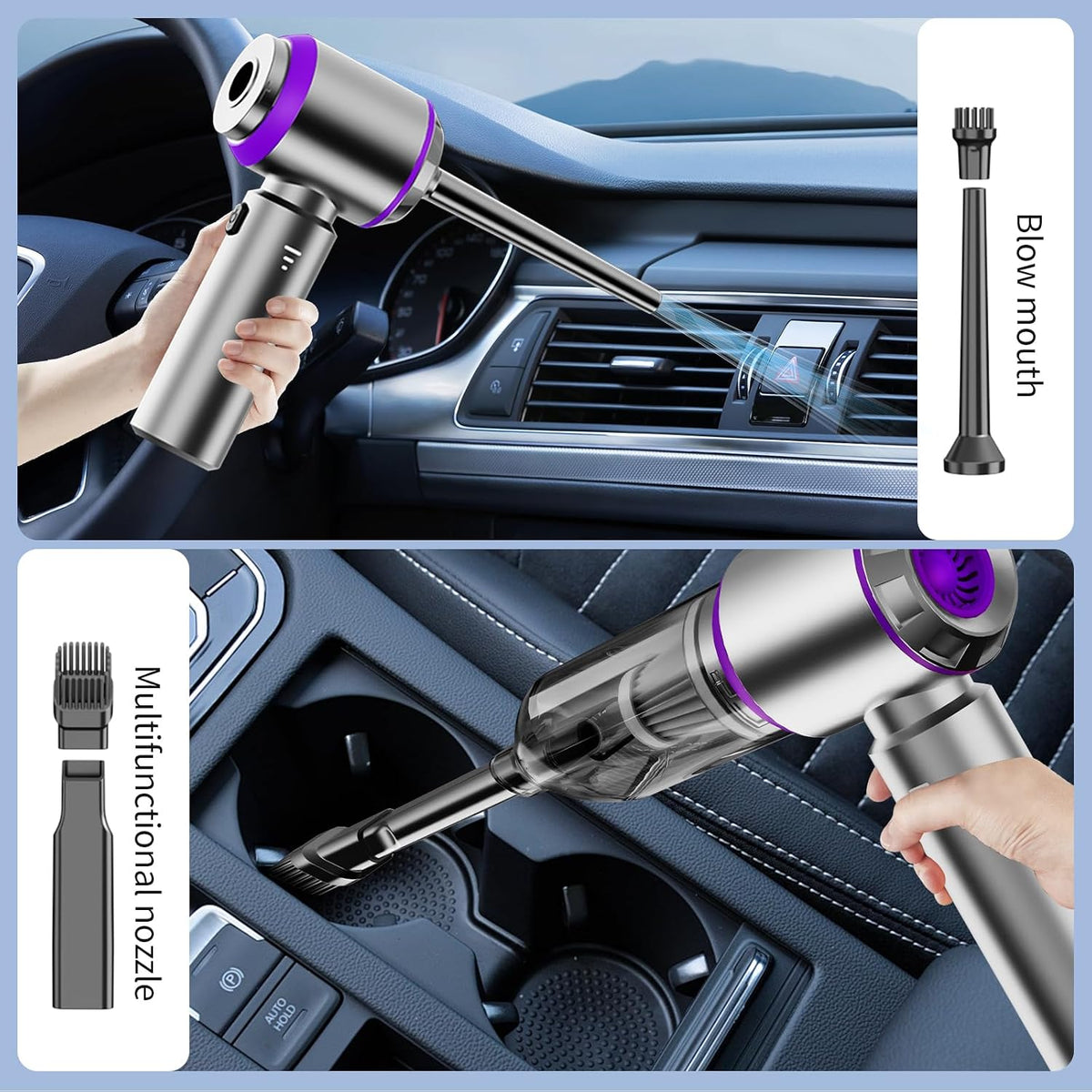 Car Vacuum Cleaner High Power, 20000Pa Portable Cordless Handheld Vacuum