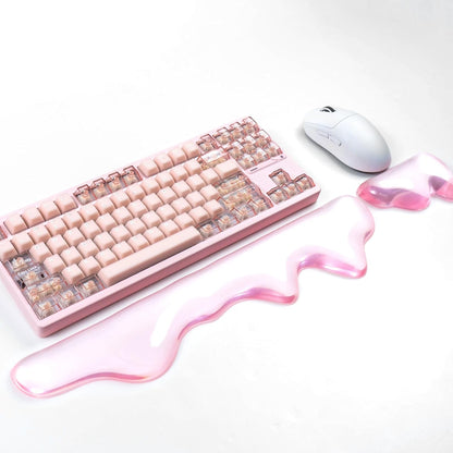 Gel Keyboard and Mouse Wrist Rest Set, Pink Wrist pad for Computer Keyboard