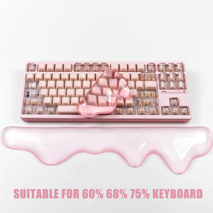 Gel Keyboard and Mouse Wrist Rest Set, Pink Wrist pad for Computer Keyboard