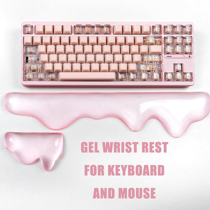 Gel Keyboard and Mouse Wrist Rest Set, Pink Wrist pad for Computer Keyboard