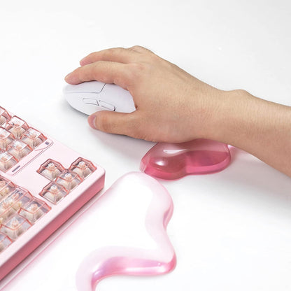 Gel Keyboard and Mouse Wrist Rest Set, Pink Wrist pad for Computer Keyboard