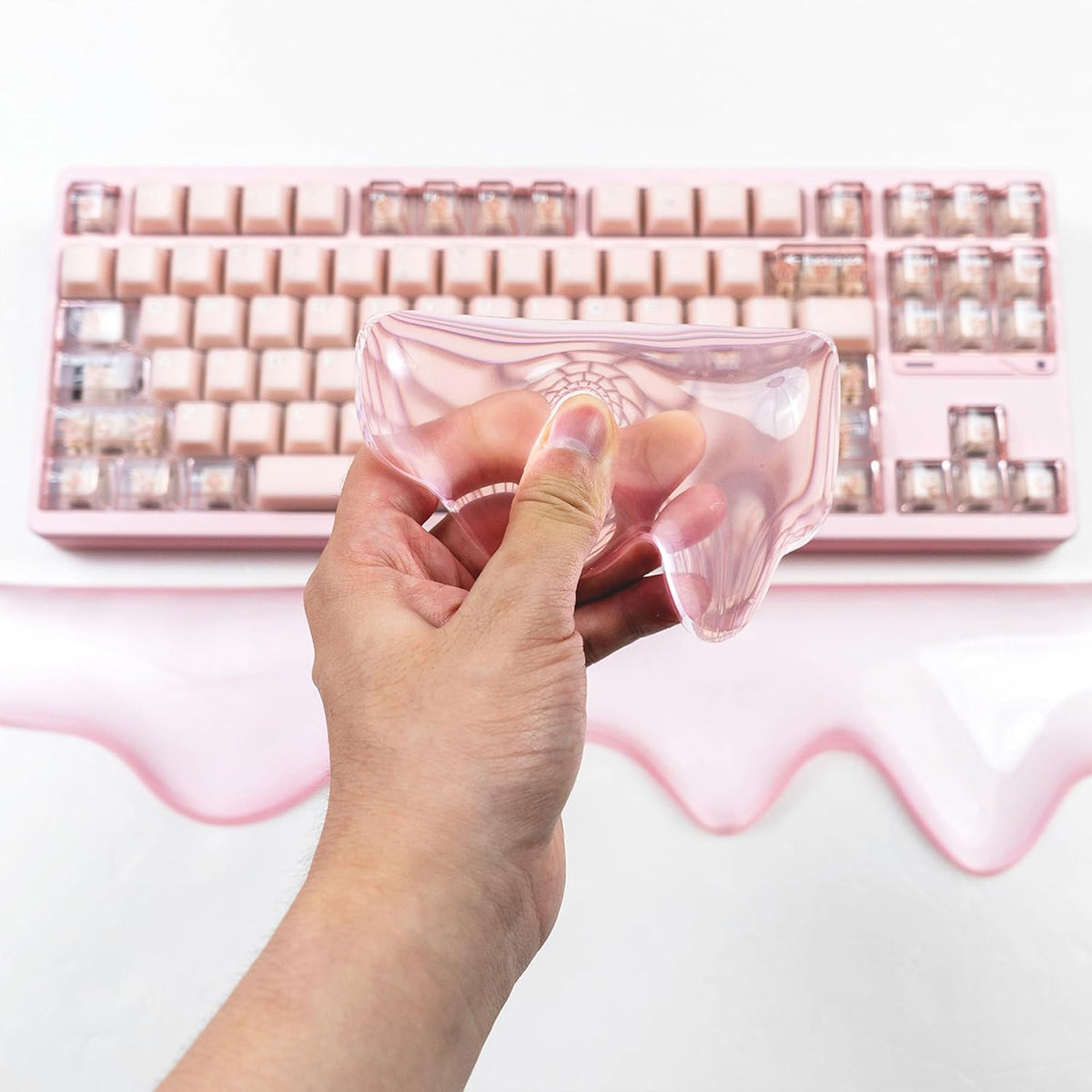 Gel Keyboard and Mouse Wrist Rest Set, Pink Wrist pad for Computer Keyboard