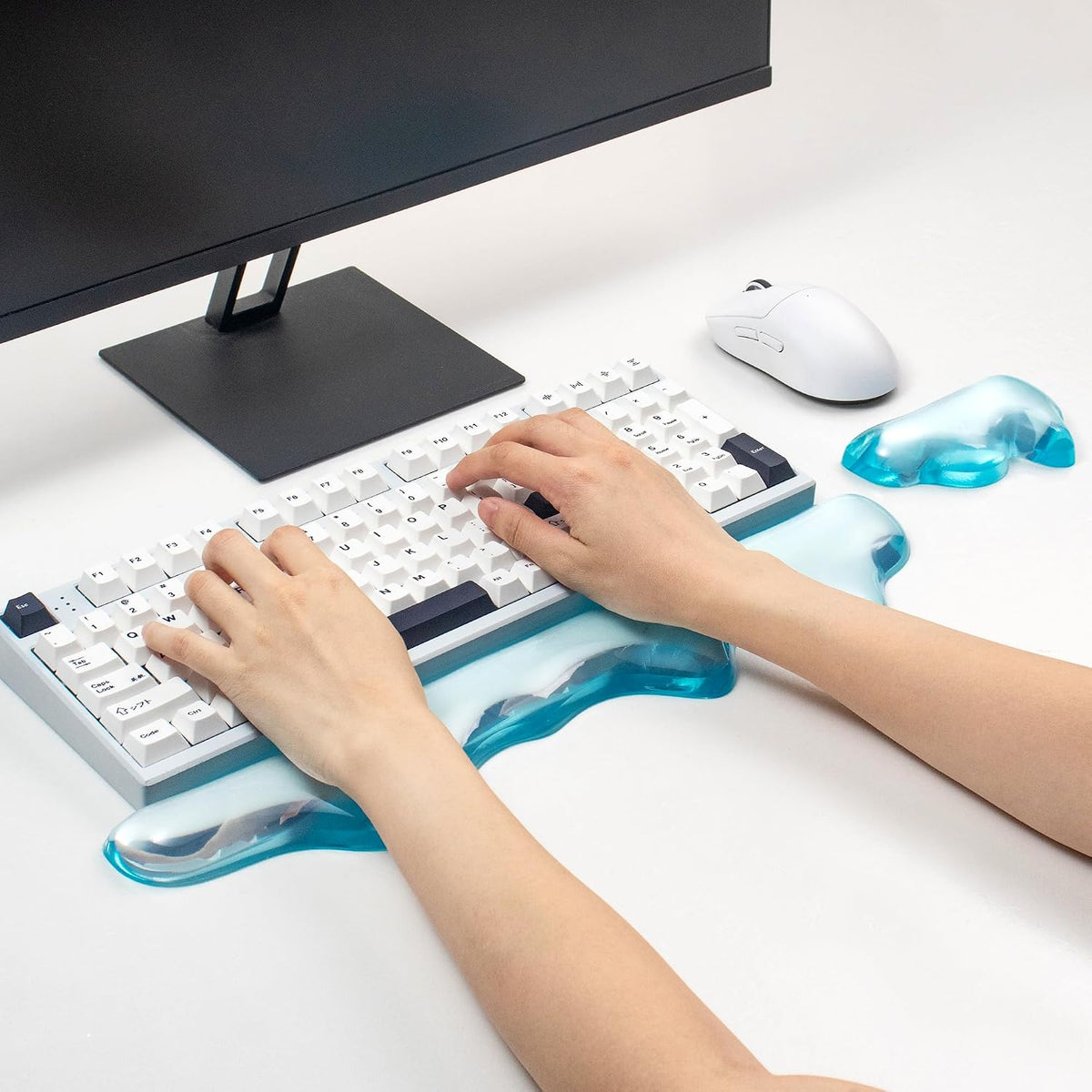 Gel Keyboard and Mouse Wrist Rest Set, Pink Wrist pad for Computer Keyboard