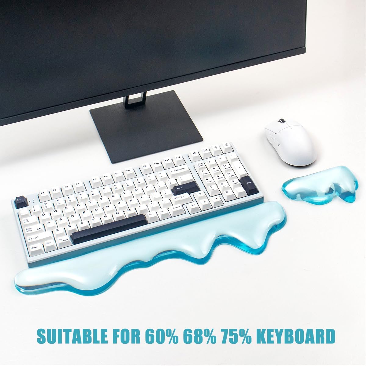 Gel Keyboard and Mouse Wrist Rest Set, Pink Wrist pad for Computer Keyboard