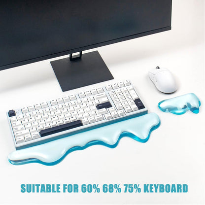 Gel Keyboard and Mouse Wrist Rest Set, Pink Wrist pad for Computer Keyboard