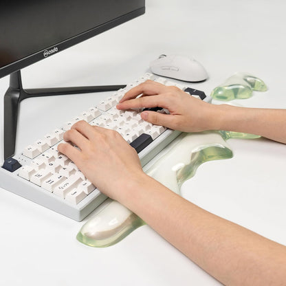 Gel Keyboard and Mouse Wrist Rest Set, Pink Wrist pad for Computer Keyboard