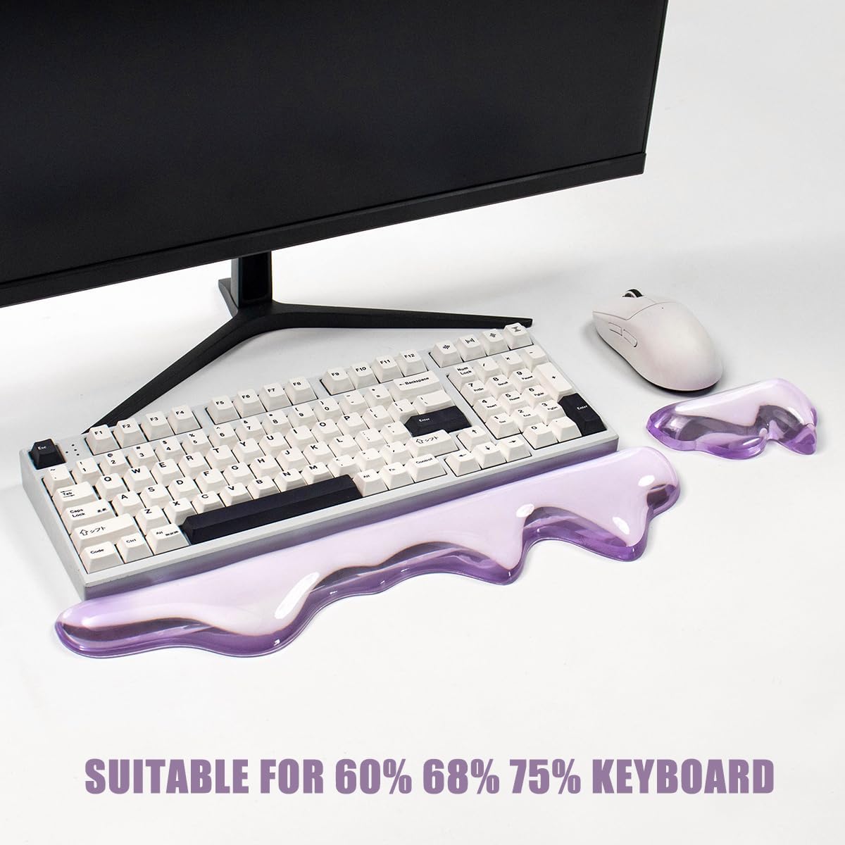 Gel Keyboard and Mouse Wrist Rest Set, Pink Wrist pad for Computer Keyboard
