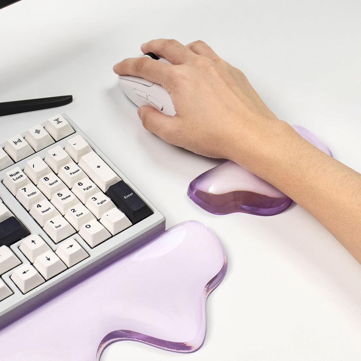 Gel Keyboard and Mouse Wrist Rest Set, Pink Wrist pad for Computer Keyboard