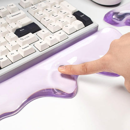 Gel Keyboard and Mouse Wrist Rest Set, Pink Wrist pad for Computer Keyboard