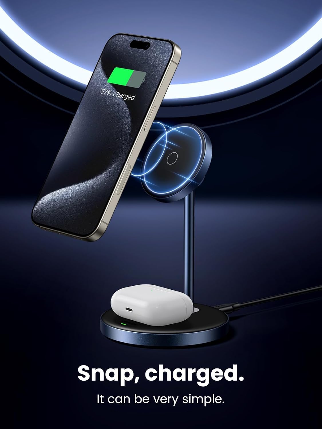 MagFlow 2-in-1 MagSafe Compatible Wireless Charging Stand