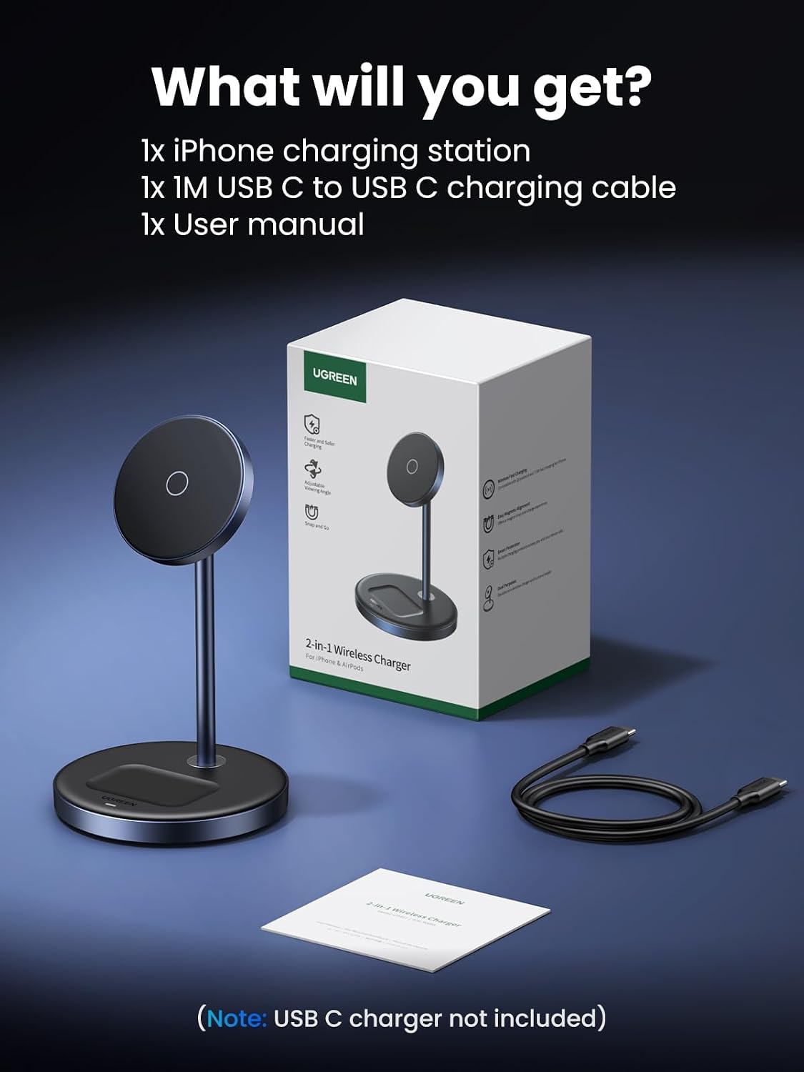 MagFlow 2-in-1 MagSafe Compatible Wireless Charging Stand