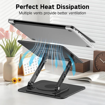 Adjustable Laptop Stand for Desk, Metal Laptop Riser Holder