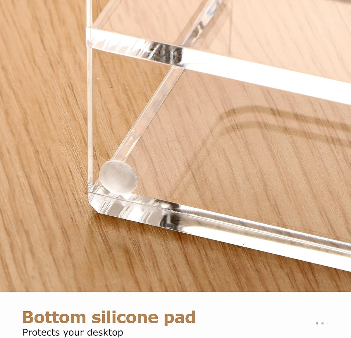 Acrylic Mail Holder, 5-Slot Vertical Letter Sorter, Clear