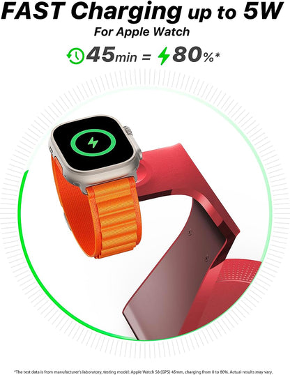 3 in 1 Charging Station for Apple Devices,Mag-Safe Charger Stand Fast Charging,Wireless Charger for iPhone 16/15/14/13/12 Series,& AirPods,& iWatch(USB-C Charger Included)