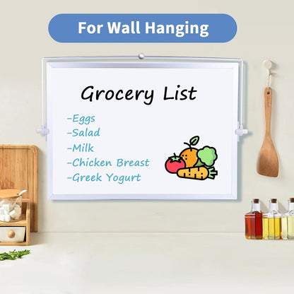 Dry Erase White Board, 16 x 12 inches Double-Sided Magnetic Monthly Dry Erase Whiteboard Calendar Planner with Stand, Portable Desktop Calendar Whiteboard for Kitchen, School, Home, Office