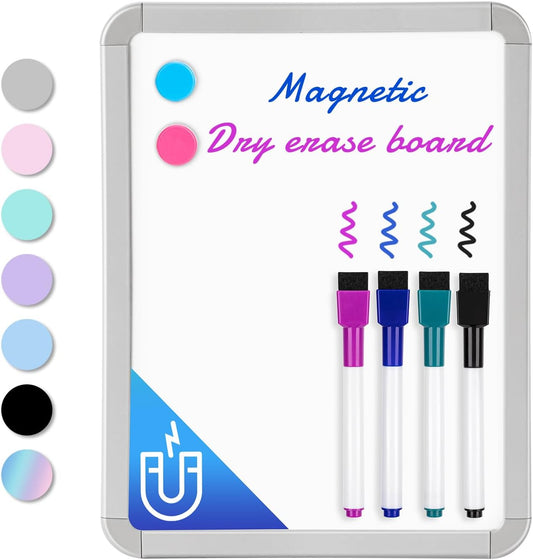 Small Dry Erase Whiteboard, 8.5 x 11 Inches White Board for Kids, Students, Fridge, Locker, Mini Dry Erase Board