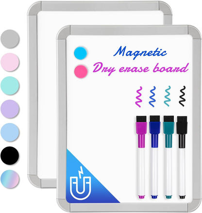 Small Dry Erase Whiteboard, 8.5 x 11 Inches White Board for Kids, Students, Fridge, Locker, Mini Dry Erase Board