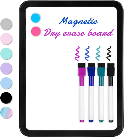 Small Dry Erase Whiteboard, 8.5 x 11 Inches White Board for Kids, Students, Fridge, Locker, Mini Dry Erase Board