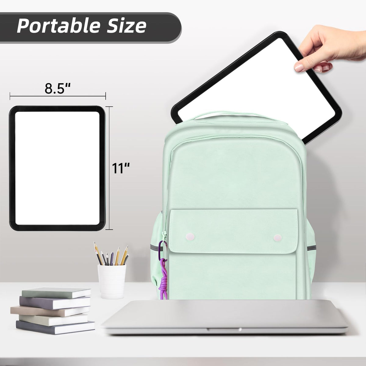 Small Dry Erase Whiteboard, 8.5 x 11 Inches White Board for Kids, Students, Fridge, Locker, Mini Dry Erase Board