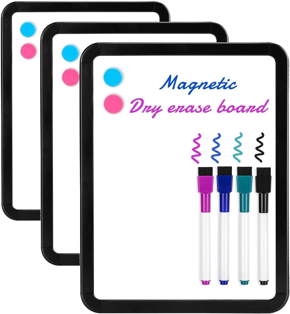 Small Dry Erase Whiteboard, 8.5 x 11 Inches White Board for Kids, Students, Fridge, Locker, Mini Dry Erase Board
