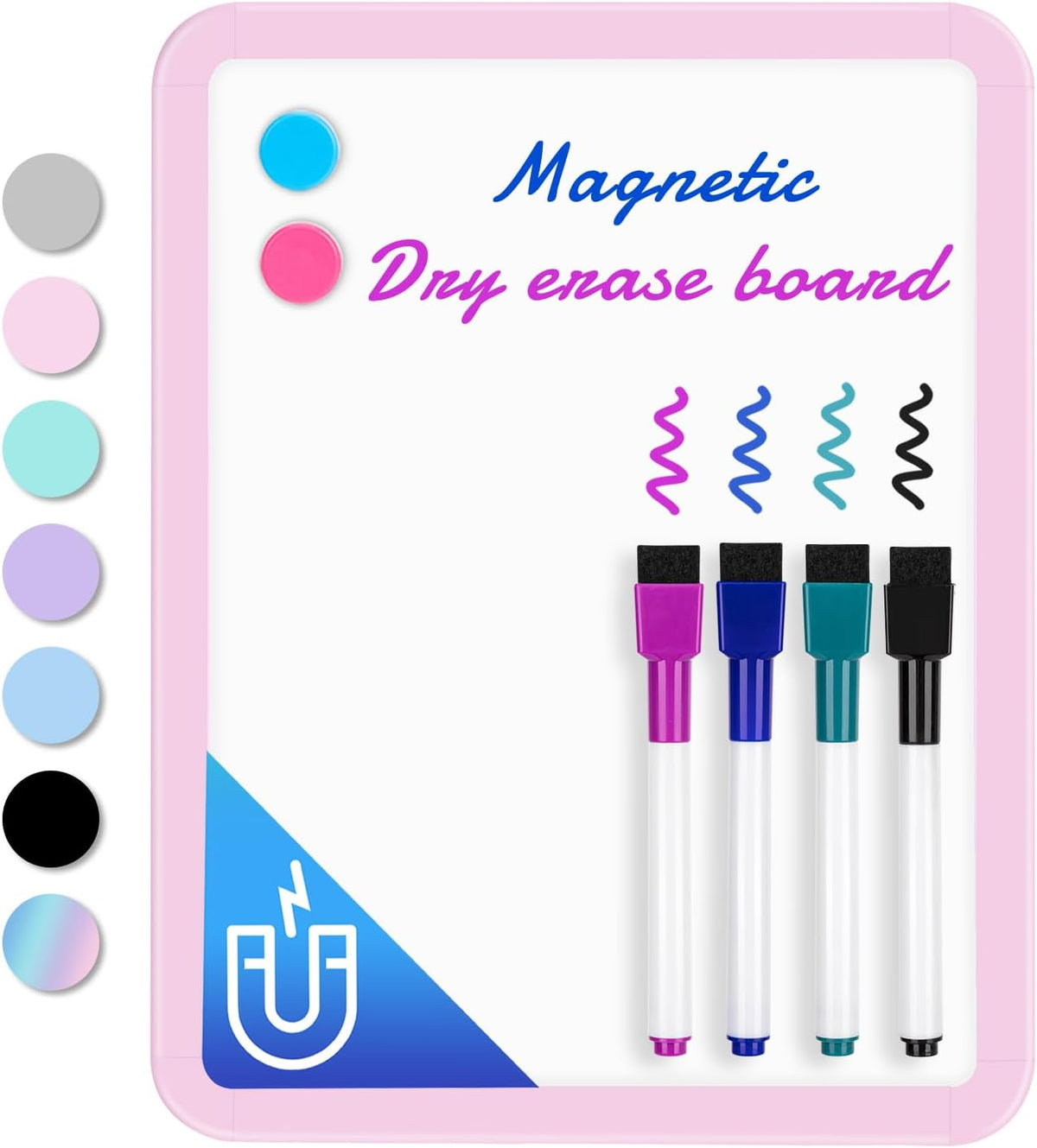 Small Dry Erase Whiteboard, 8.5 x 11 Inches White Board for Kids, Students, Fridge, Locker, Mini Dry Erase Board