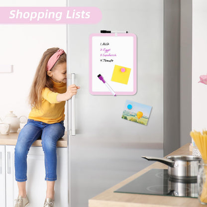 Small Dry Erase Whiteboard, 8.5 x 11 Inches White Board for Kids, Students, Fridge, Locker, Mini Dry Erase Board