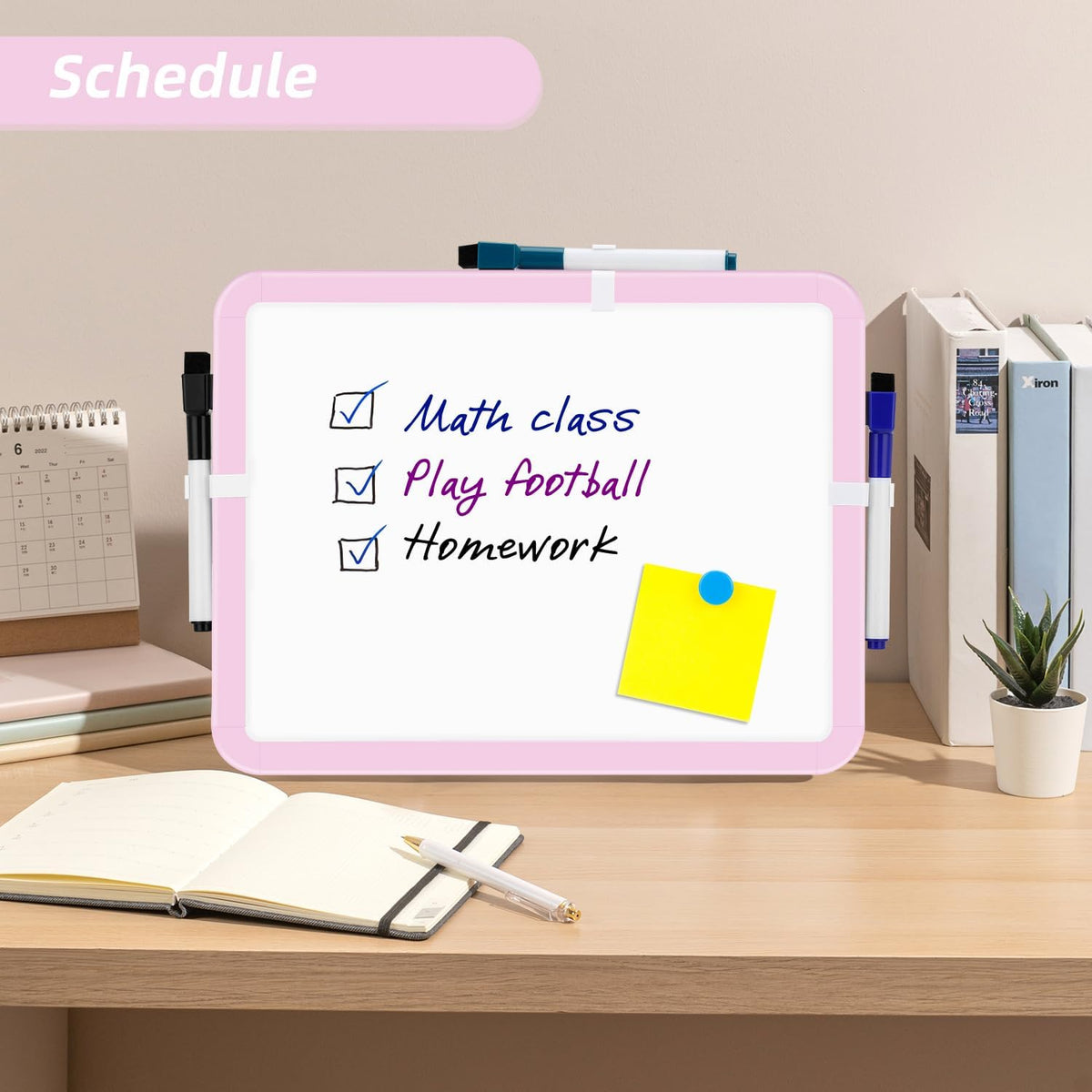 Small Dry Erase Whiteboard, 8.5 x 11 Inches White Board for Kids, Students, Fridge, Locker, Mini Dry Erase Board