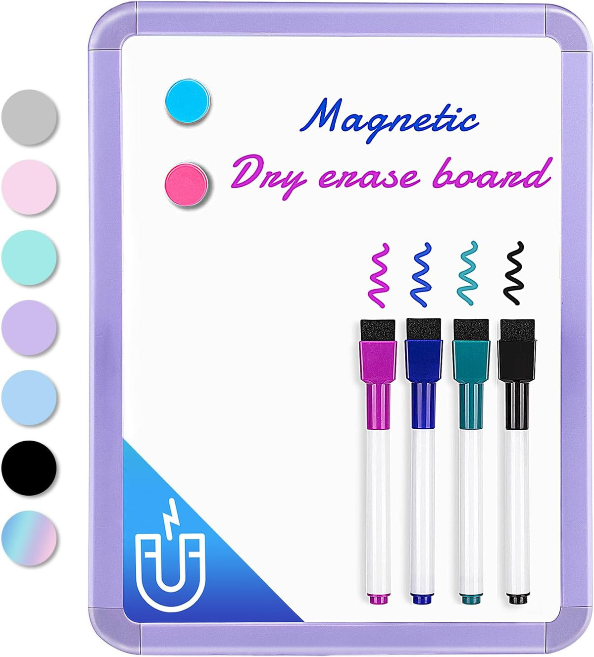 Small Dry Erase Whiteboard, 8.5 x 11 Inches White Board for Kids, Students, Fridge, Locker, Mini Dry Erase Board
