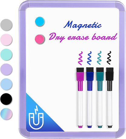 Small Dry Erase Whiteboard, 8.5 x 11 Inches White Board for Kids, Students, Fridge, Locker, Mini Dry Erase Board