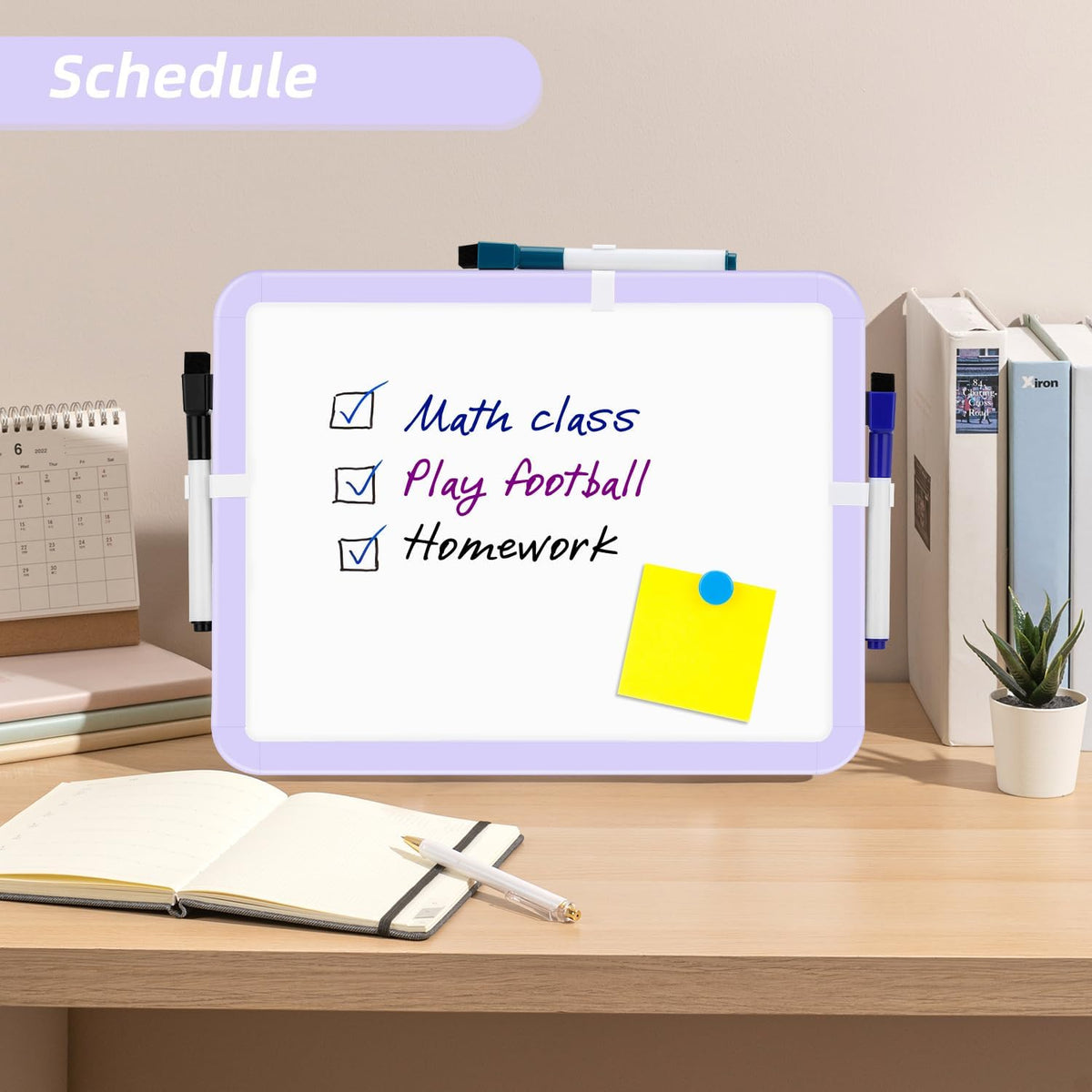 Small Dry Erase Whiteboard, 8.5 x 11 Inches White Board for Kids, Students, Fridge, Locker, Mini Dry Erase Board