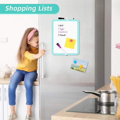 Small Dry Erase Whiteboard, 8.5 x 11 Inches White Board for Kids, Students, Fridge, Locker, Mini Dry Erase Board