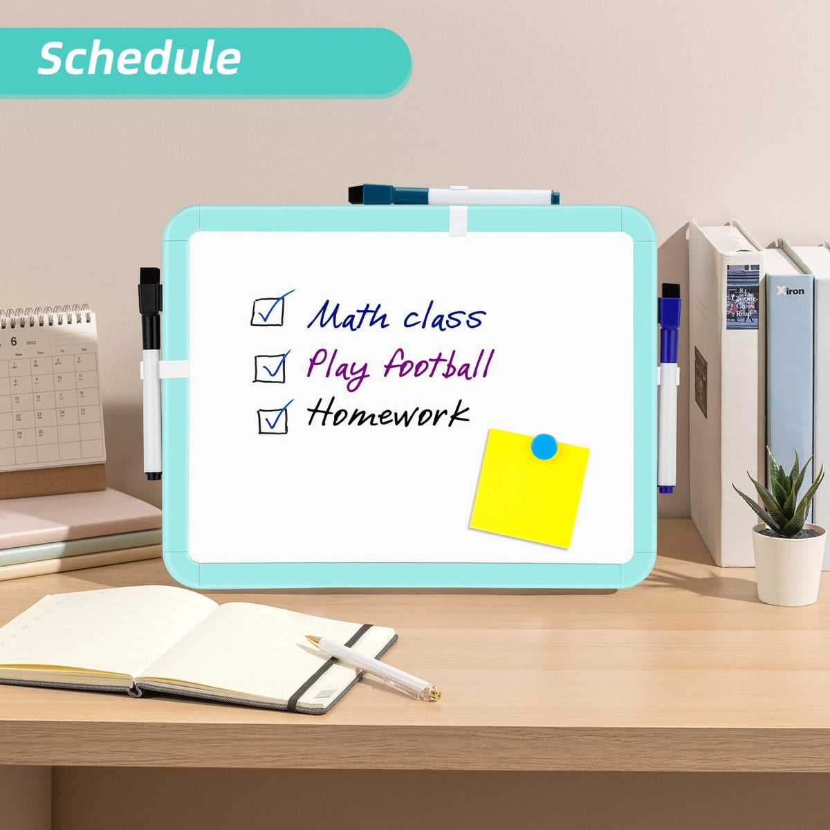 Small Dry Erase Whiteboard, 8.5 x 11 Inches White Board for Kids, Students, Fridge, Locker, Mini Dry Erase Board
