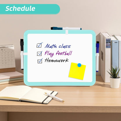 Small Dry Erase Whiteboard, 8.5 x 11 Inches White Board for Kids, Students, Fridge, Locker, Mini Dry Erase Board
