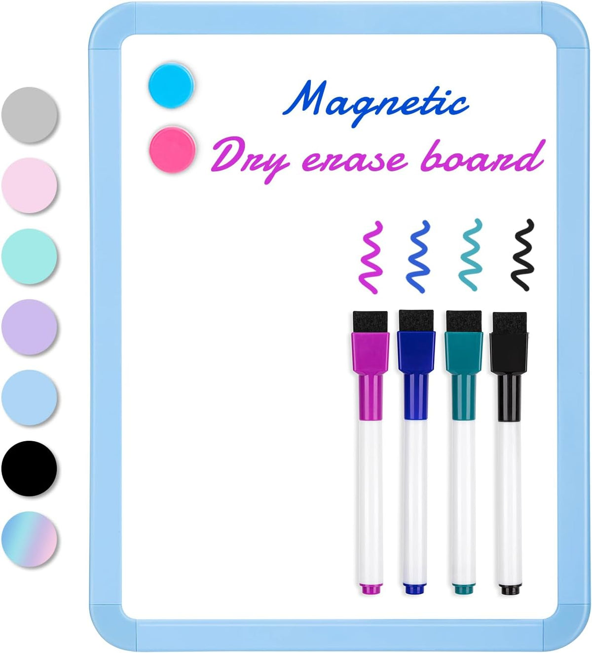 Small Dry Erase Whiteboard, 8.5 x 11 Inches White Board for Kids, Students, Fridge, Locker, Mini Dry Erase Board