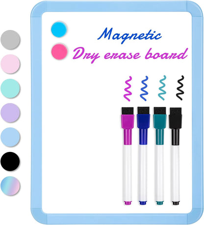 Small Dry Erase Whiteboard, 8.5 x 11 Inches White Board for Kids, Students, Fridge, Locker, Mini Dry Erase Board