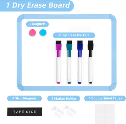Small Dry Erase Whiteboard, 8.5 x 11 Inches White Board for Kids, Students, Fridge, Locker, Mini Dry Erase Board