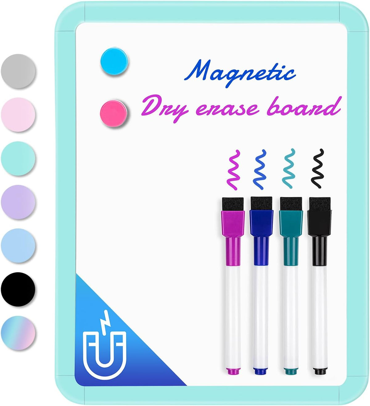 Small Dry Erase Whiteboard, 8.5 x 11 Inches White Board for Kids, Students, Fridge, Locker, Mini Dry Erase Board